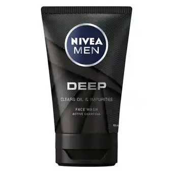 Pick n Pay Liquor Nivea For Men Face Wash Gel Deep 100ml offer