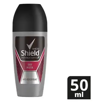 Shield Men Dry Musk Antiperspirant Roll On Deodorant 50ml