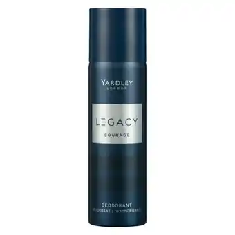 Pick n Pay Liquor Yardley Deodorant Legacy Courage For Men 125ml offer