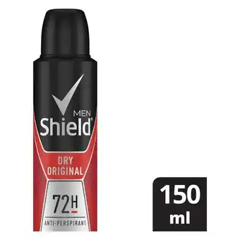 Pick n Pay Liquor Shield Men Dry Original Antiperspirant Deodorant Body Spray 150ml offer