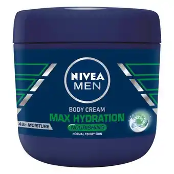 Pick n Pay Liquor Nivea For Men Maximum Hydrating Body Cream 400ml offer