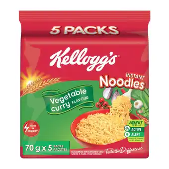 Checkers Liquor Shop Kellogg's Vegetable Curry Flavoured Instant Noodles 5 x 70g offer