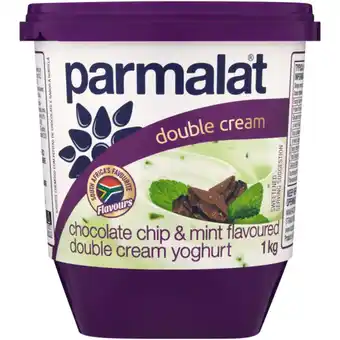 Checkers Liquor Shop Parmalat Chocolate Chip & Mint Double Cream Yoghurt 1kg offer