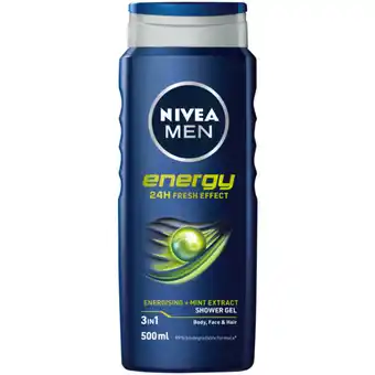 Checkers Liquor Shop NIVEA MEN Energy Shower Gel 500ml offer