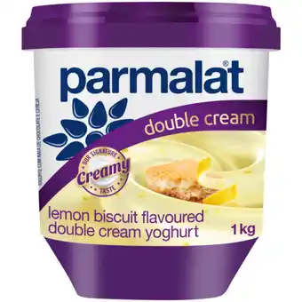 Checkers Liquor Shop Parmalat Double Cream Lemon Biscuit Flavoured Yoghurt 1kg offer