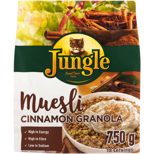 Jungle Cinnamon Granola Muesli Cereal 750g offer at Checkers Liquor Shop