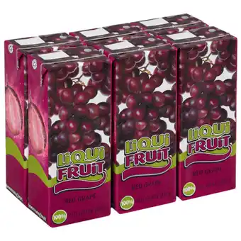 Liqui Fruit Red Grape Juice Boxes 6 x 200ml