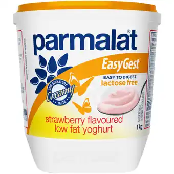 Checkers Liquor Shop Parmalat EasyGest Lactose Free Strawberry Flavoured Low Fat Yoghurt 1Kg offer