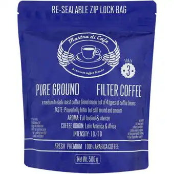 Checkers Liquor Shop Mostra Di Cafe Froza No 3 Pure Ground Filter Coffee 500g offer