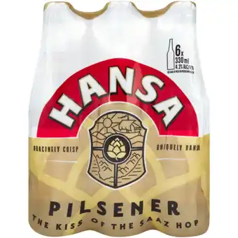 Hansa Pilsener Beer Bottles 6 x 330ml