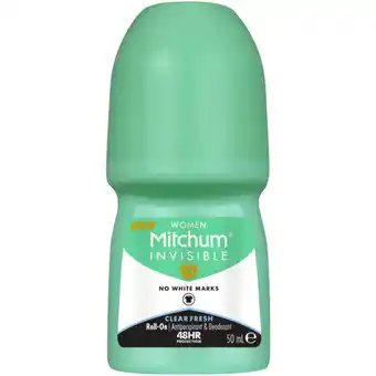 Checkers Liquor Shop Mitchum Ladies Invisible Roll-On 50ml offer