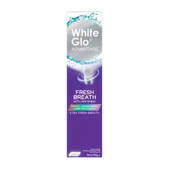 Checkers Liquor Shop White Glo Advantage Fresh Breath Toothpaste 75ml offer
