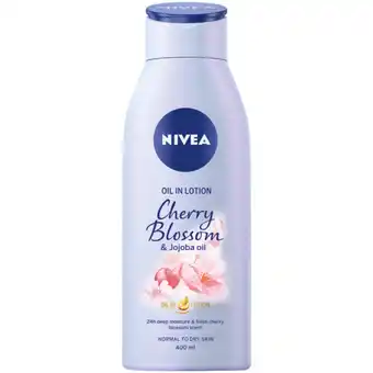 Checkers Liquor Shop NIVEA Cherry Blossom & Jojoba Oil Body Lotion 400ml offer