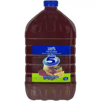 Checkers Liquor Shop Take 5 100% Fruit & Vegetable Flavoured Fruit Juice 3L offer