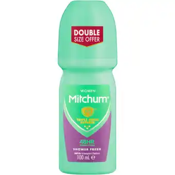 Checkers Liquor Shop Mitchum WOMEN Shower Fresh Antiperspirant & Deodorant Roll-On 100ml offer