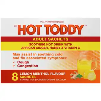 Hot Toddy Adult Cold & Flu Sachets 8 Pack