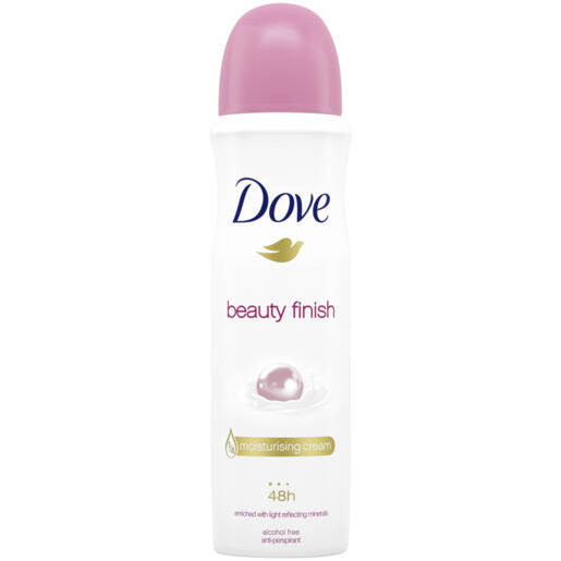 Dove Beauty Finish Antiperspirant Deodorant Body Spray 150ml offer at
