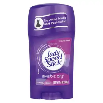 Checkers Liquor Shop Lady Speed Stick Shower Fresh Invisible Dry Deodorant Stick 40g offer