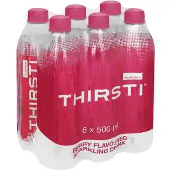 Thirsti Berry Flavoured Sparkling Drinks 6 x 500ml