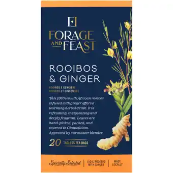 Checkers Liquor Shop Forage And Feast Rooibos & Ginger Tagless Teabags 20 Pack offer