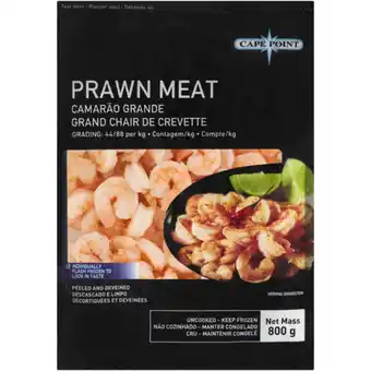 Checkers Liquor Shop Cape Point Frozen Prawn Meat 800g offer