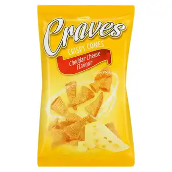 Checkers Liquor Shop Craves Crispy Cones Cheddar Cheese Flavour 100g offer