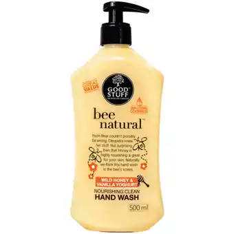 Checkers Liquor Shop Good Stuff Bee Natural Liquid Hand Wash 500ml offer