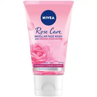 Checkers Liquor Shop NIVEA Rose Care Micellar Face Wash 150ml offer