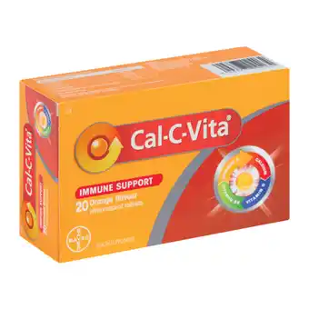 Cal-C-Vita Orange Flavoured Immune Support Effervescent Tablets 20 Pack ...