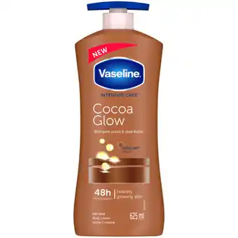 Checkers Liquor Shop Vaseline Intensive Care Cocoa Glow Body Lotion 625ml offer