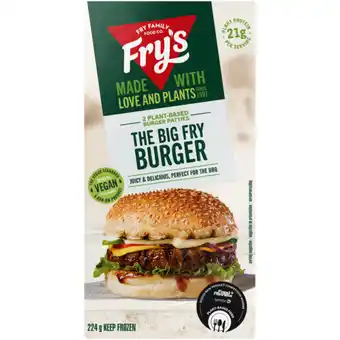 Fry's Frozen The Big Fry Plant-Based Burger Patties 224g