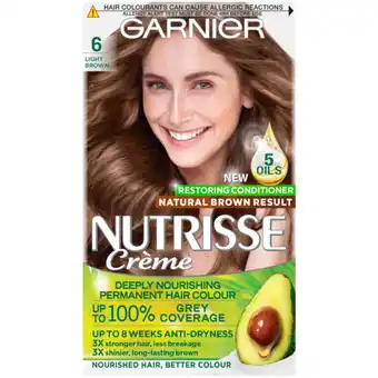 Garnier Nutrisse 6 Sandalwood Light Brown Permanent Hair Dye