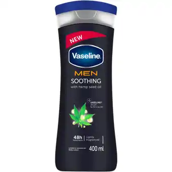 Checkers Liquor Shop Vaseline Men Soothing Hemp Seed Oil Body Lotion 400ml offer