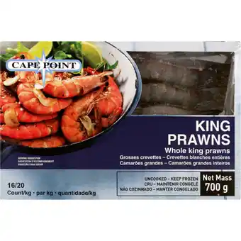 Checkers Liquor Shop Cape Point Frozen 16/20 King Prawns 700g offer