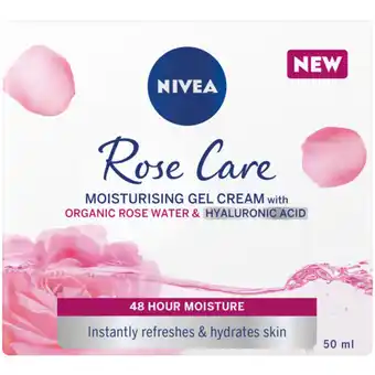 NIVEA Rose Care Moisturising Gel Cream 50ml