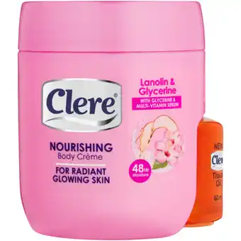 Checkers Liquor Shop Clere Lanolin & Glycerine Nourishing Body Crème with Tissue Oil 2 Pack offer