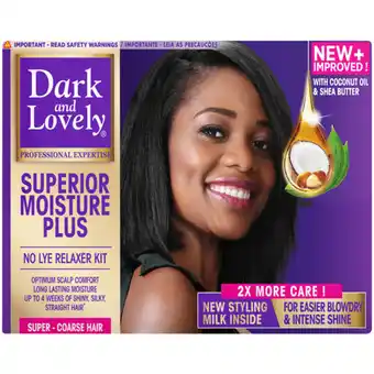 Dark and Lovely Superior Moisture Plus With Coconut Oil & Shea Butter No Lye Relaxer Kit 6 Piece
