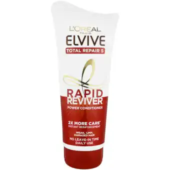 Checkers Liquor Shop L’Oréal Elvive Total Repair 5 Rapid Reviver Conditioner 180ml offer