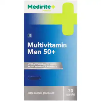Medirite Men 50+ Multivitamin Capsules 30 Pack