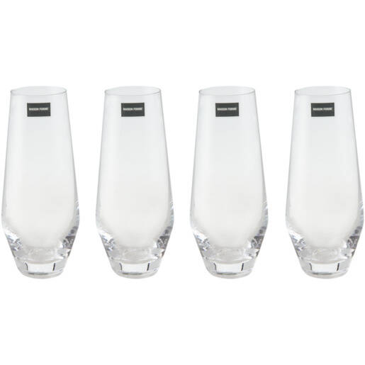 Maison Forine Marta Crystal Stemless Flute Glass Set 4 Piece offer at