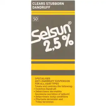 Selsun 2.5% Anti-Dandruff Shampoo Bottle 50ml