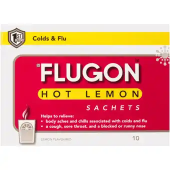 Checkers Liquor Shop Flugon Hot Lemon Flu Remedy 10 Sachets offer