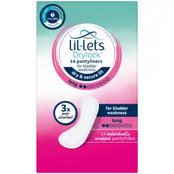 Lil-Lets Drylock Long Pantyliners 14 Pack
