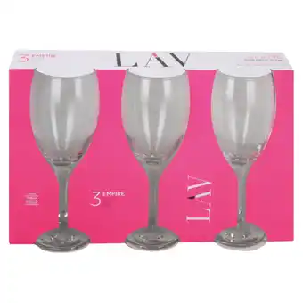 Checkers Liquor Shop LAV Empire Wine Goblet Glass 3 Piece offer
