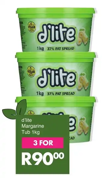 Save Hyper d'lite Margarine Tub 1kg offer