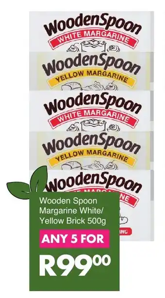 Save Hyper Wooden Spoon Margarine White/ Yellow Brick 500g offer