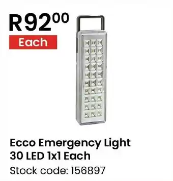 Africa Cash and Carry Ecco Emergency Light 30 LED 1x1 Each offer