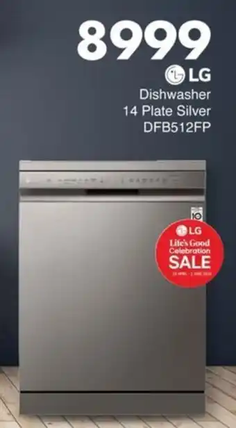 Save Hyper LG Dishwasher 14 Plate Silver DFB512FP offer