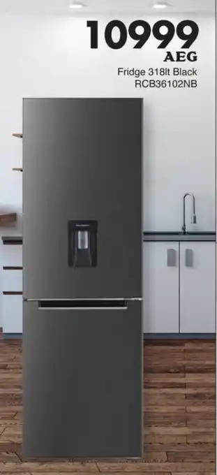Save Hyper AEG Fridge 318lt Black offer