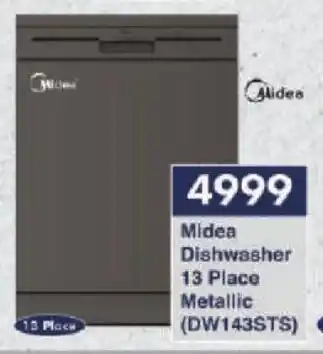 President Hyper Midea Dishwasher 13 Place Metallic offer